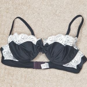 Vintage black & white Dior bra